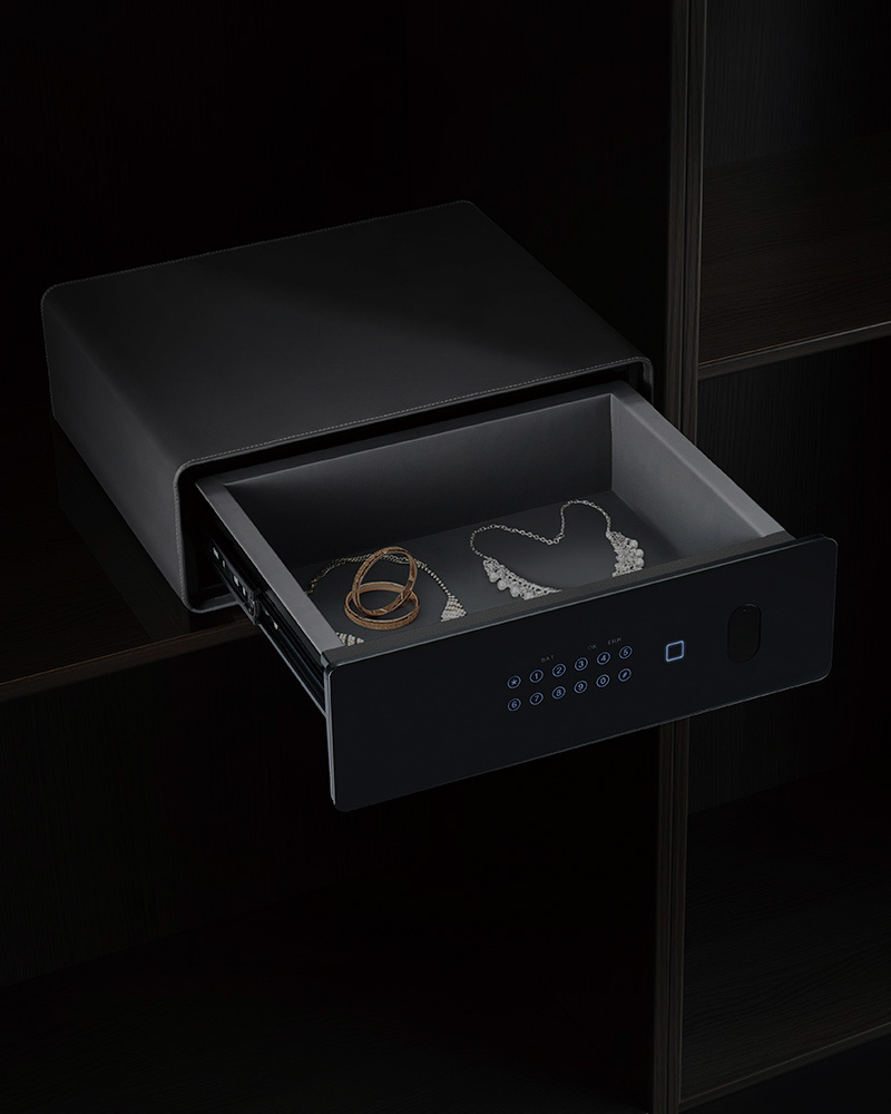 Leather Biometric Drawer F129