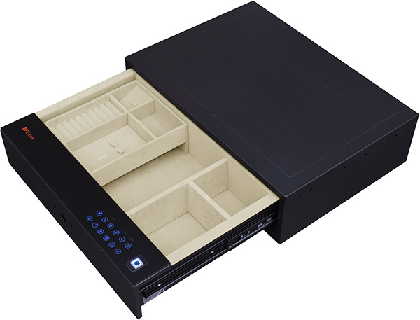 Biometric Safe Drawer T3PB1-W Suedette Interior