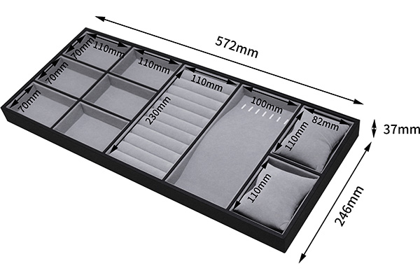 Digital Safe Drawer T3PC1-W Jewelry Tray Dividers-B (664)