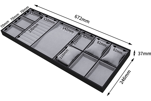 Digital Safe Drawer T3PC1-W Jewelry Tray Dividers-B (764)